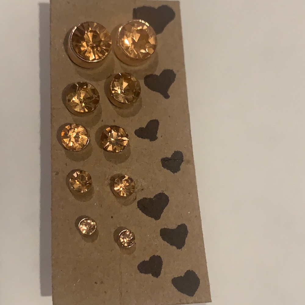 Rose gold earrings studs